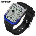 Sanda Fashion Men's Watches 50M Waterproof Sports Casual  Wristwatch for Male Clock Relogios Masculino 6052. 