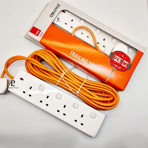 Plug Extender Orange Color ORANGE - Extension Cord - 3 / 5 / 7/10 Meter Wire Cord Multi Plug - 13A ...