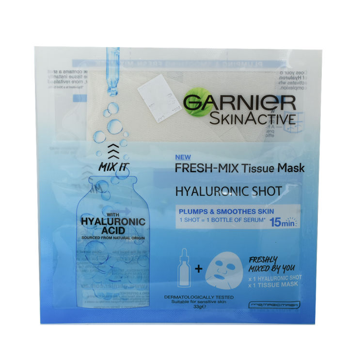 Precise Shot Mask GARNIER SKIN ACTIVE HYALURON SHOT TISSUE MASK | Daraz.lk