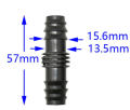 Straight connector 16mm Garden Micro drip Irrigation Water Connectors Pipe Fittings Water green hose. Gardening accessory barbed 16 mm conecter conector. (2Pcs). 