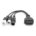 For 3Pin/4Pin 6Pin Motorcycle OBD Diagnostic Canbus Connector Cable OBD2 3 In1 Plug Cable Adapter. 