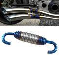 Motorcycle Exhaust Pipe Spring Accessory 304 Stainless Steel 58mm Blue Argent. 
