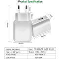 For Samsung galaxy feel 2 A51 A50 A70 A20 A91 S8 S9 A71 A5 2017 Phone 5V-2A Adaptive Fast Charging Charger EU USB Quick Adapter. 