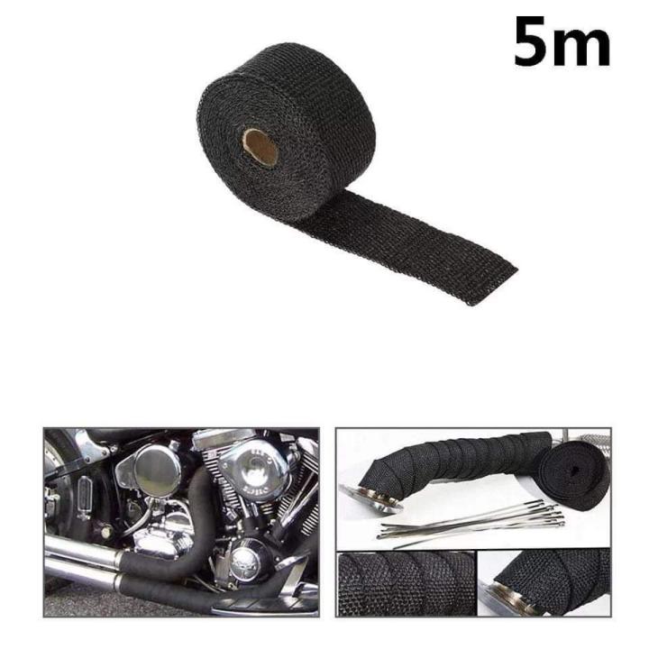Bike Exhaust Silencer Wrap Heat Shield Protector for Motorcycle Universal (5 Meters)