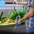 Aquarium Siphon Fish Tank Syphon Vacuum Cleaner Pump Semi-automatic Water Change Changer Gravel Water Filter. 