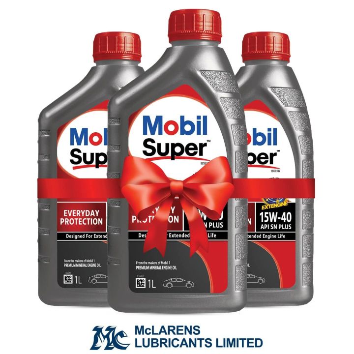 Mobil Super™ 1000 X2 15W-40 Everyday Protection 3L pack(1L can*3) Premium Mineral Engine Oil