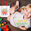 Creative DIY Graffiti Bags Both Sides Coloring Handmade Painting Non-Woven Bag Markers Kids Art Crafts Color Filling Drawing Toy. 