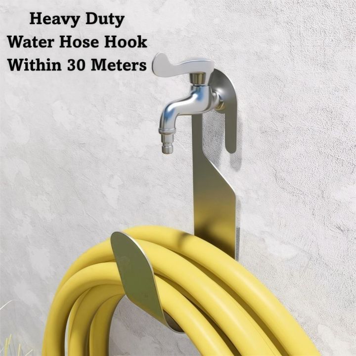 Durable Stainless Steel Garden Hose Holder Hanging Heavy Duty Hose Hanger Within 30m Sturdy Hose Storage Rack For Home Garden Yard