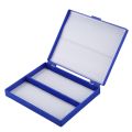 Royal Blue Plastic Rectangle Hold 100 Microslide Slide Microscope Box. 
