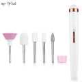 Monja Nail Art Drill Machine White and Lightpink 2W， Rosegold-5W，USB Electric Acrylic False Nails Tips Grinder Cuticle Softener Sanding Grit Polishing Sander Bits Set Manicure Pedicure Care Portable Tools Devices. 