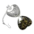 Cute Stainless Steel Heart Shaped Tea Infuser Strainer Filter Herb Steeper Hook. 