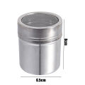 Stainless Steel Powder Sprinkler Kithen Powder Distributor with Dense Hole Cocoa Cinnamon Sugar Gauze Mesh Jar Seasoning Bottles. 