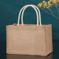 Burlap Tote Bags Blank Jute Beach Shopping Handbag Gift Bags With Handle. 