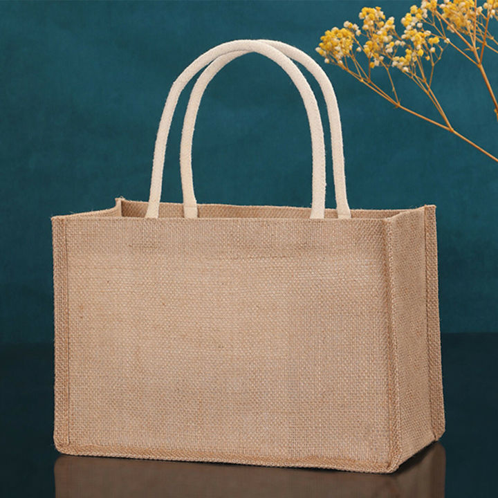 Burlap%20Tote%20Bags%20Blank%20Jute%20Beach%20Shopping%20Handbag%20Gift%20Bags%20With%20Handle%20-%20Image%207