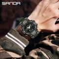 SANDA brand fashionable business sports timer waterproof digital quartz men's watch. 