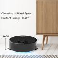 (Black)Household Sweeping Robot Low Noise Sweeping Vacuum Cleaner Cleaning Brush Fiber Mop Hair Quick Cleaning. 