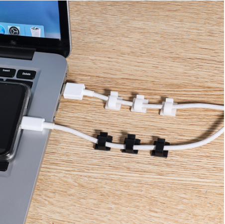 10/20%20Pcs%20Glue%20Self-adhesive%20Wire%20Clip%20Fixer%20Holder%20Cable%20Holder%20Square%20Plastic%20Mount%20Clamp%20Network%20Office%20TV%20Coax%20Cable%20-%20Image%202