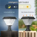 Outdoor Pillar Lights Solar Charging IP65 Waterproof Column Lamp Post Lights Courtyard Lamp Headlight Pillar Fence Post Garden lights For Courtyard Fence Column. 