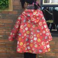 Cute Kids Raincoat Water Proof Smelless Rain Suit Cloak Hooded Raincoat red 120. 