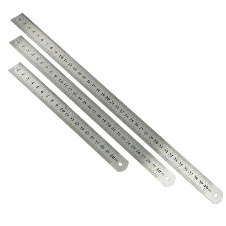 Steel Ruler Work 【SkinHorizon】3Pcs Metal Scale Stainless Steel Ruler Metal Ruler for ...
