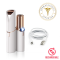 USB Rechargeable Facial Trimmer 18k Gold Plated Frt Finishing Touch Flawlbss or Flawless Hair Remover Machine. 