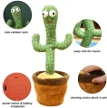 Dancing Cactus Plush Toys Shake Funny Early Education Toy English Songs Cute Plush Toy playing with babies. 