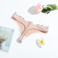 Solid Color Fashion Underwear Soft Cotton Women's Thongs. 