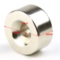 20mm x 10mm Rare Earth Neodymium N35 Strong Round Disc Ring Magnet Hole 6mm. 