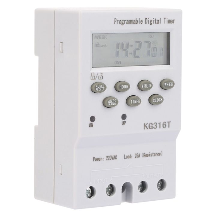 Lighting Control KG316T AC220V Timer Switch Automatic Digital Display ...