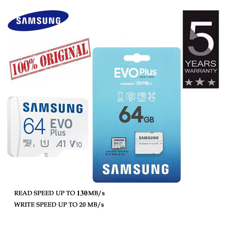 Samsung Class 10 EVO Plus Micro SDXC UHS-1 64GB Memory Card TF Card