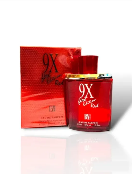 9x Fire Edition Perfume / 9x Fire Edition Red 50ml Perfume / Vaporisateur - Natural Spray Men Perfume