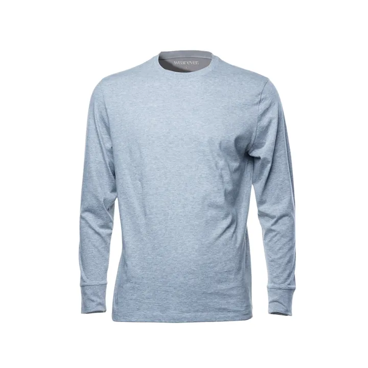 wearever Grey Marl Long Sleeve Crew Neck T-shirt
