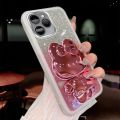 For Infinix Smart 8 / Smart 8 Pro / Smart 8 HD / Smart 8 Plus Back Cover with Rabbit Makeup Mirror Stand Holder Luxury Gradient Glitter Cute Bling Full Camera Lens Protection Case Soft Silicone Slim Phone Cases for Women Girls. 