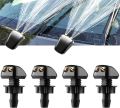 Car Front Windshield Washer Nozzle Spurter,Universal Auto Wiper Double-hole Outlet Water Spout Straight Pillar 2pcs. 