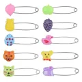 6 Pcs Head Safety Pins Infant Kids Cloth Nappy Locking Brooch Buckles U-shaped Baby Care Shower Diaper Clips Holder |DG 702 |KU115. 