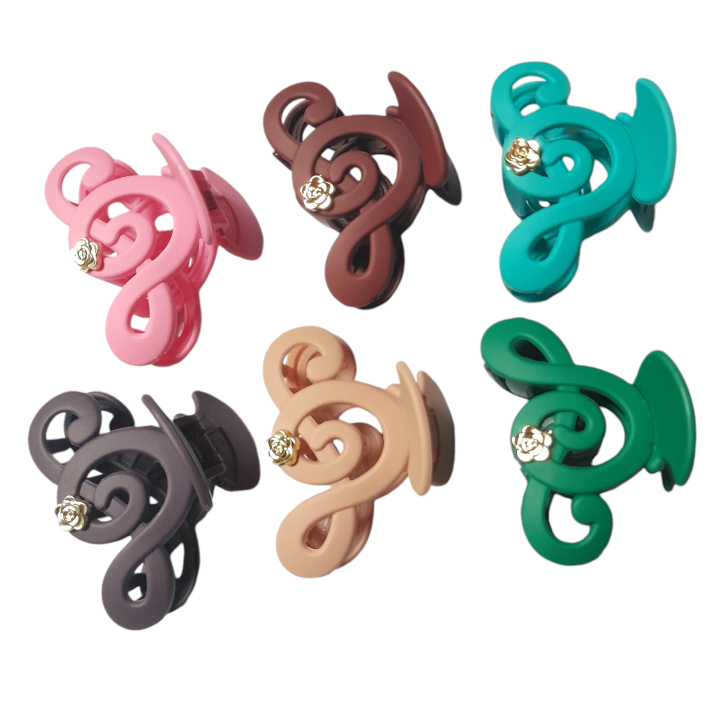 3 pcs of Hair Claw Clips for Women Beautiful  New Design in Various Colors