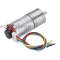 1Pcs 25GA370 DC 12V Micro Gear Reduction Motor with Encoder Speed 10-500RPM Dial Reducer D-shaped Double Axes High Quality. 