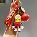 Minions Keychain Female Cute Cartoon Trending Creative Couple Doll Car Key Chain Schoolbag Pendant Gift. 