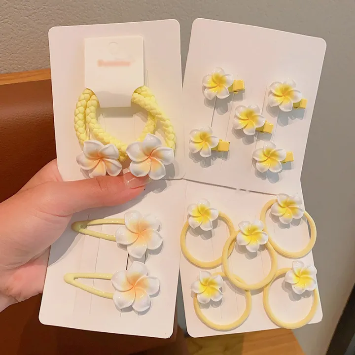 2/5Pcs%20Korean%20Baby%20Hair%20Clip%20Plumeria%20Flower%20Hairpins%20for%20Girls%20Yellow%20Flower%20Hair%20Rope%20Children%20Barrettes%20Kids%20Hair%20Accessories%20-%20Image%203