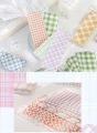 Panda Online 100 Sheets Semi Sugar Lattice Series Grid Memo Pad Checkered Sticky Notes Album Diary Journal Decorative DIY Scrapbooking. 
