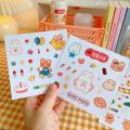 Small Stickers For Notebooks Cartoon Themed Stationery Stickers Cute Stationery Stickers INS Style Stickers Japanese Cartoon Stickers. 