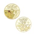pokemon cards golden New Pokémon Commemorative Medal Pikachu Commemorative Coin Metal Handicraft Gold Commemorative Coin Gift Box Pokemon Toys giftParty Games Crafts. 