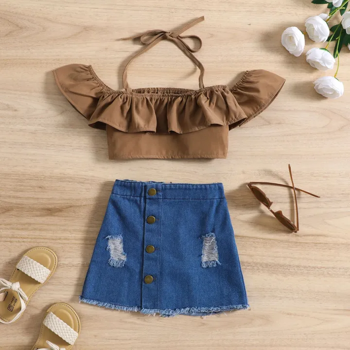 Girls%20Clothing%20Sets%20Summer%20Top%20And%20Denim%20Skirt%20Birthday%202pcs%20Little%20Girl%20Outfits%20-%20Image%208