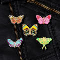 1PC/5PCS Fashion Cartoon Cute Exquisite Colorful Butterfly Insect Enamel Brooch Lovers Badge Gift Clothing Bag Accessories. 