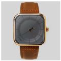 TOMI means gents brown leather strap square shape watch | HP595 |. 