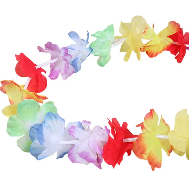 10pcs%20Hawaiian%20Flower%20leis%20Garland%20Necklace%20Fancy%20Dress%20Party%20Hawaii%20Beach%20Fun%20ANLAN%20-%20Image%205