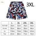 Summer Beach Shorts Men Beach Swimsuit for Leisure Time Travel River Tracing Black White XXXL. 