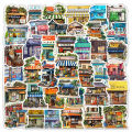 20pcs Store Front Stickers Japanese Retro Shop Front Books Stickers for Laptop Scrapbook Journal Kids Girls Boys Stickers. 