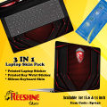 MSI Design 3 in 1 Reeshine Laptop Skin  With Matt laminate For 15.6 Inch laptop ( Back Sticker , Key Wrist Sticker, Keyboard  Skin). 
