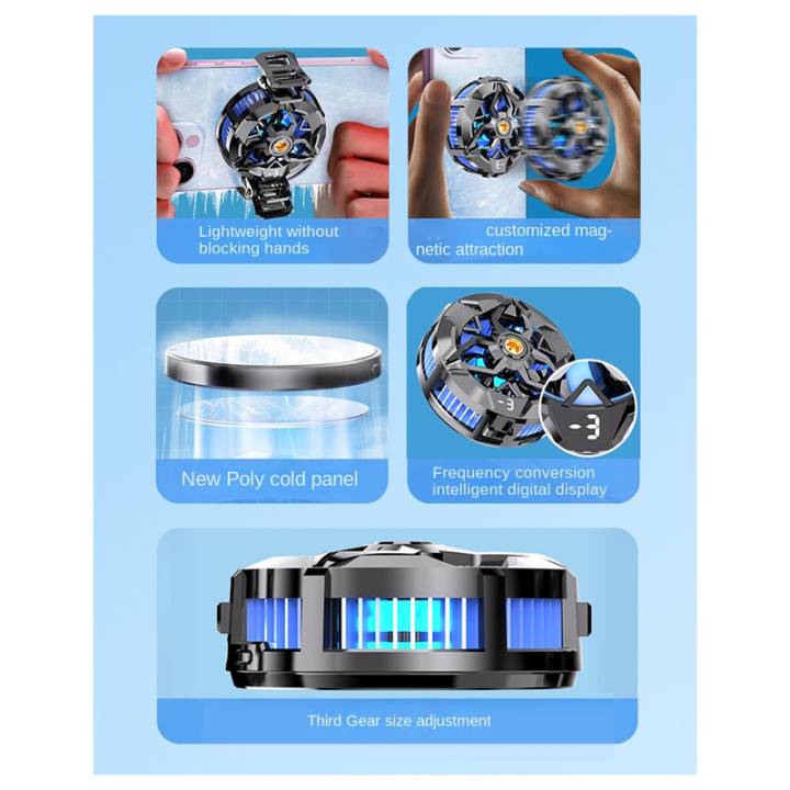 Magnetic%20Mobile%20Radiator%20Phone%20Cooler%20Silent%20Semiconductor%20Cooling%20Fan%20Cooler%20Magnetic/Back%20Clip%202-In-1%20for%20Tablet/Phone%20-%20Image%204